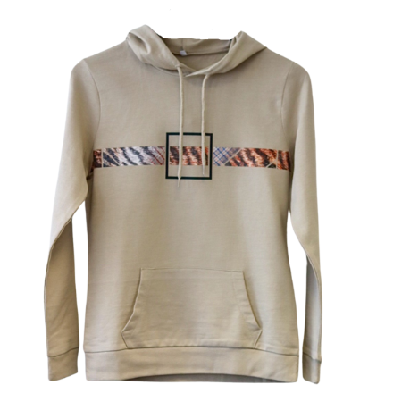 Hoodie s potiskom Wild thing slovenski dizajn barve desert