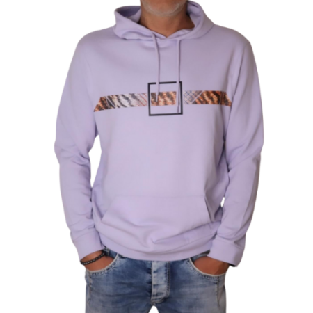 Unisex hoodie s potiskom Wild thing slovenski dizajn barve lavander