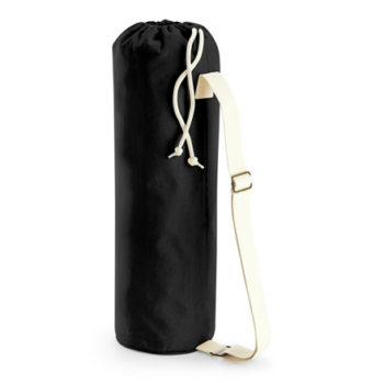 črna torba za joga podlogo z dodatnim žepom na zadrgo
